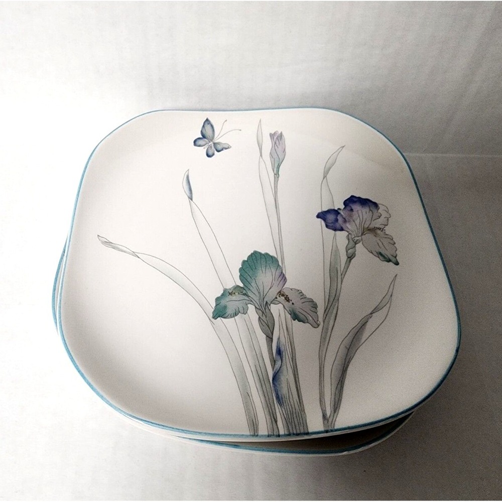 Sango Atrium Salad Plates (4)  Discontinued  7 1/2" square‎